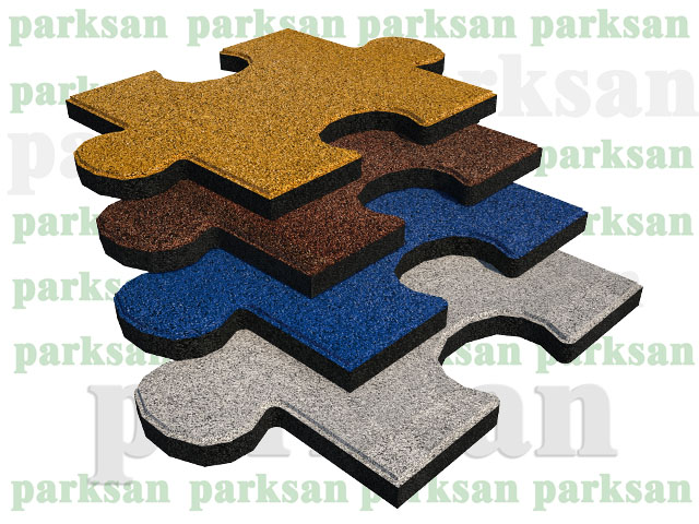 Kauçuk Parke Zemin Kaplama / 61006 - KAUÇUK KARO ZEMİN PUZZLE ÖZEL RENK KARTELASI